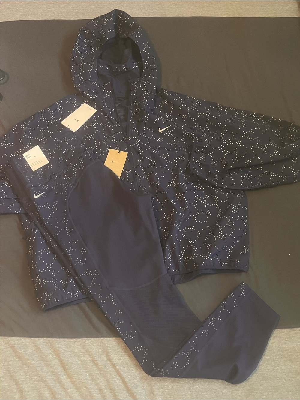 Nike  Hooded Jacket with Reflective Dot Print and matching leggings